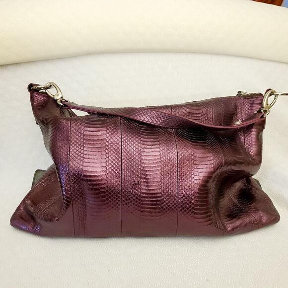 Cocomojo Purple Leather Zipper Bag - Picture 2 of 15
